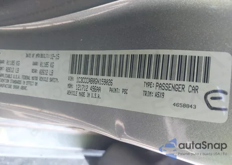 2016 Chrysler 200 Limited from USA, damaged, VIN 1C3CCCAB0GN159026